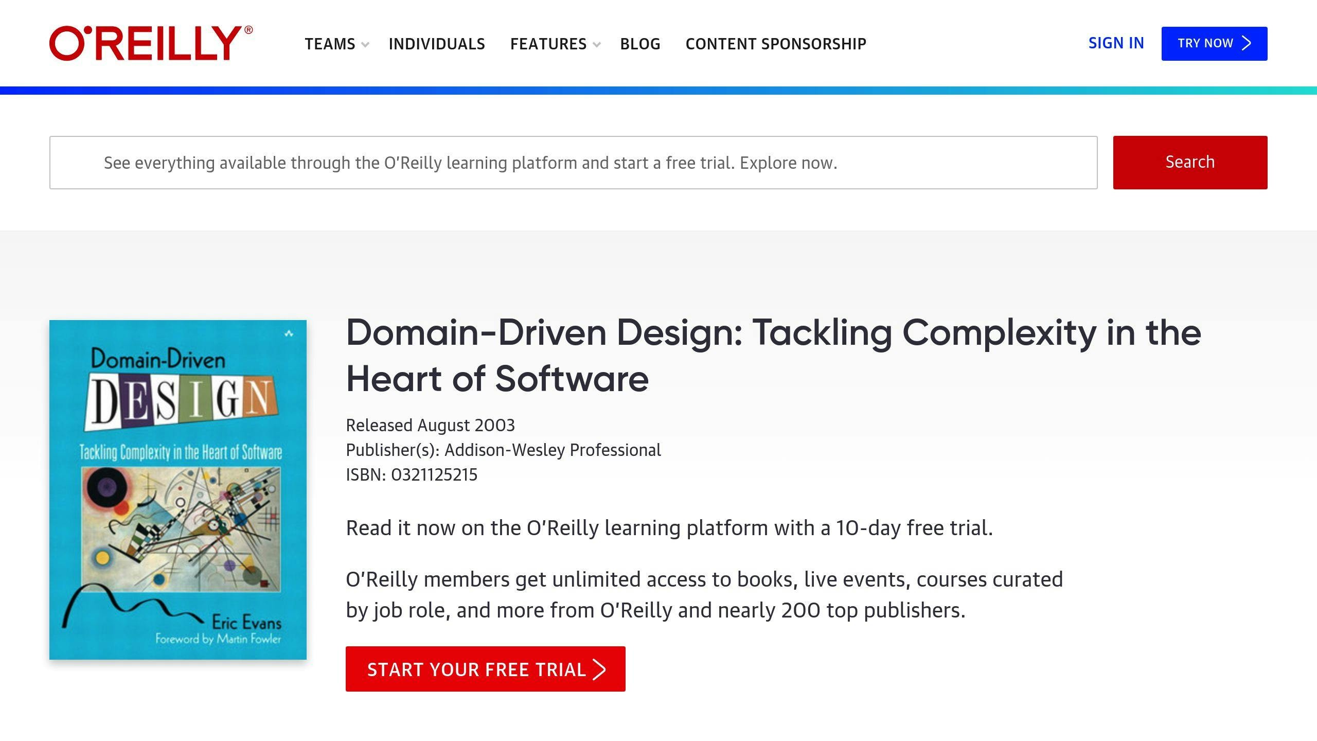Domain-Driven Design Book Cover