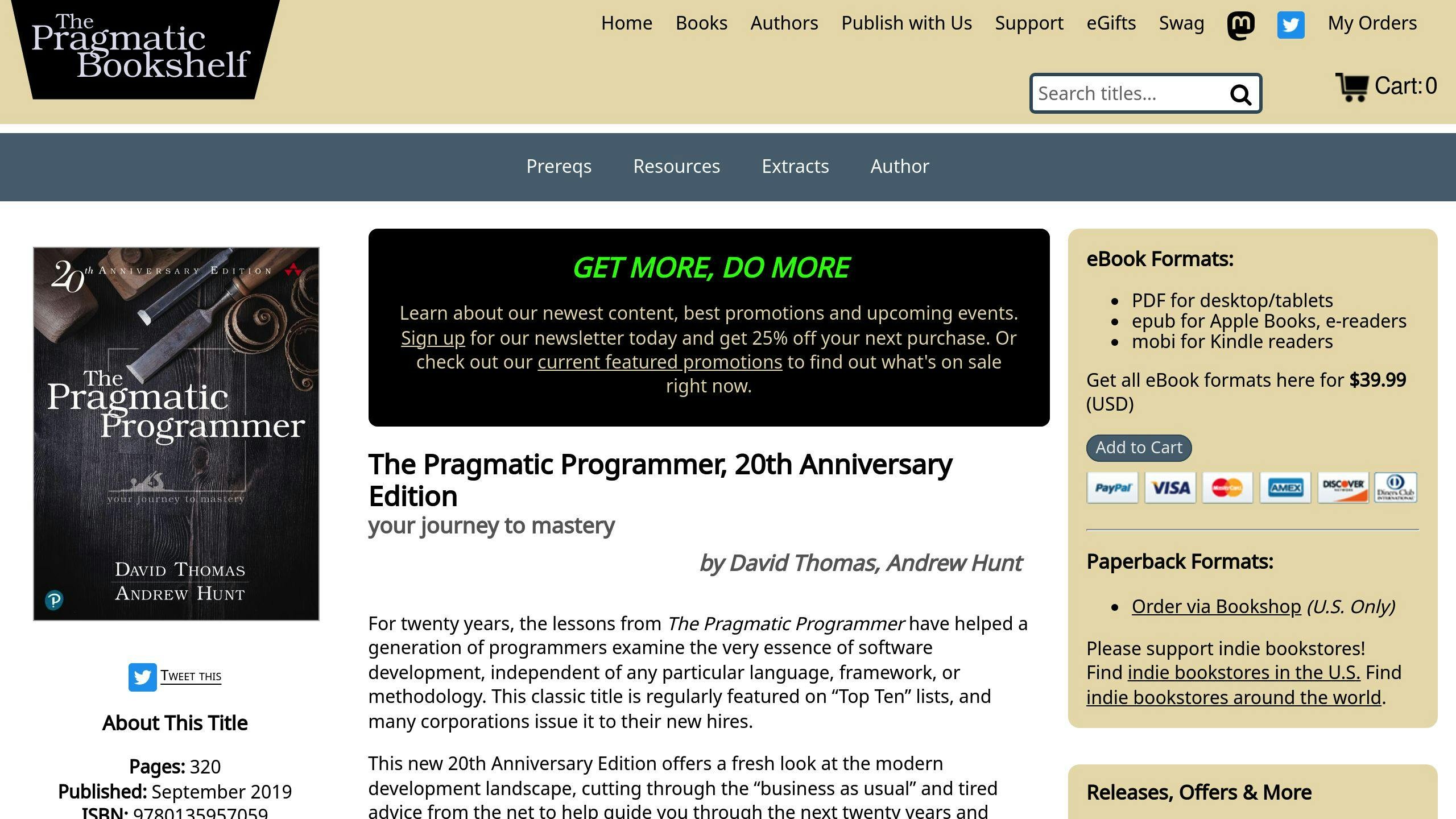 The Pragmatic Programmer Book Cover