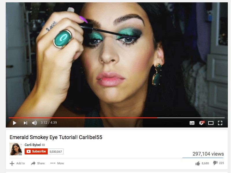 Carli Bybel inspired beauty tutorial for auto repair video editing