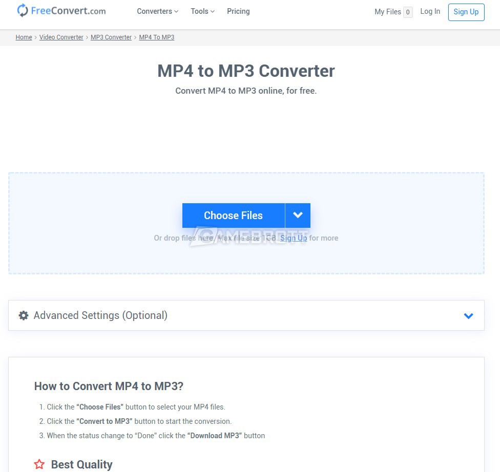 FreeConvert.com Interface