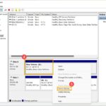 Shrinking a partition to create unallocated space for a new drive in Windows 10 Disk Management