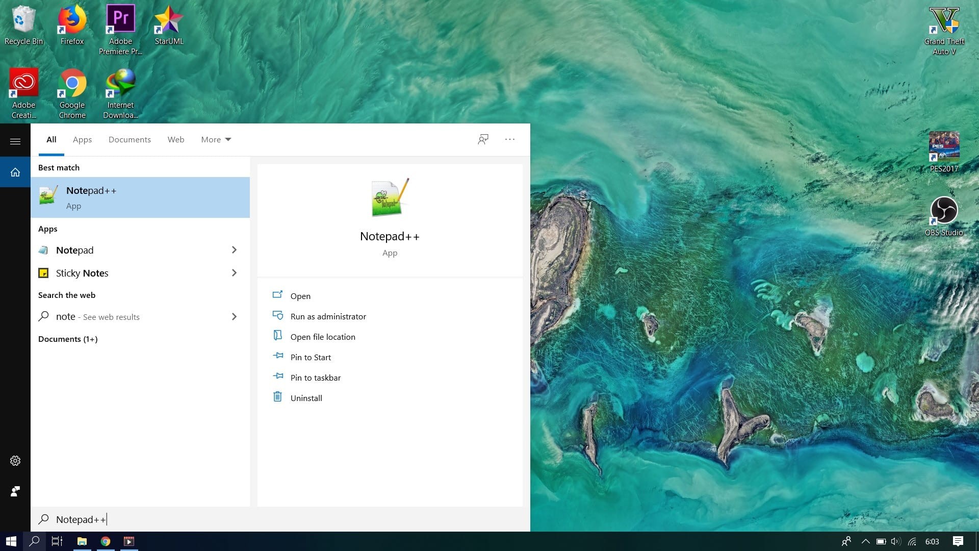 Open Notepad