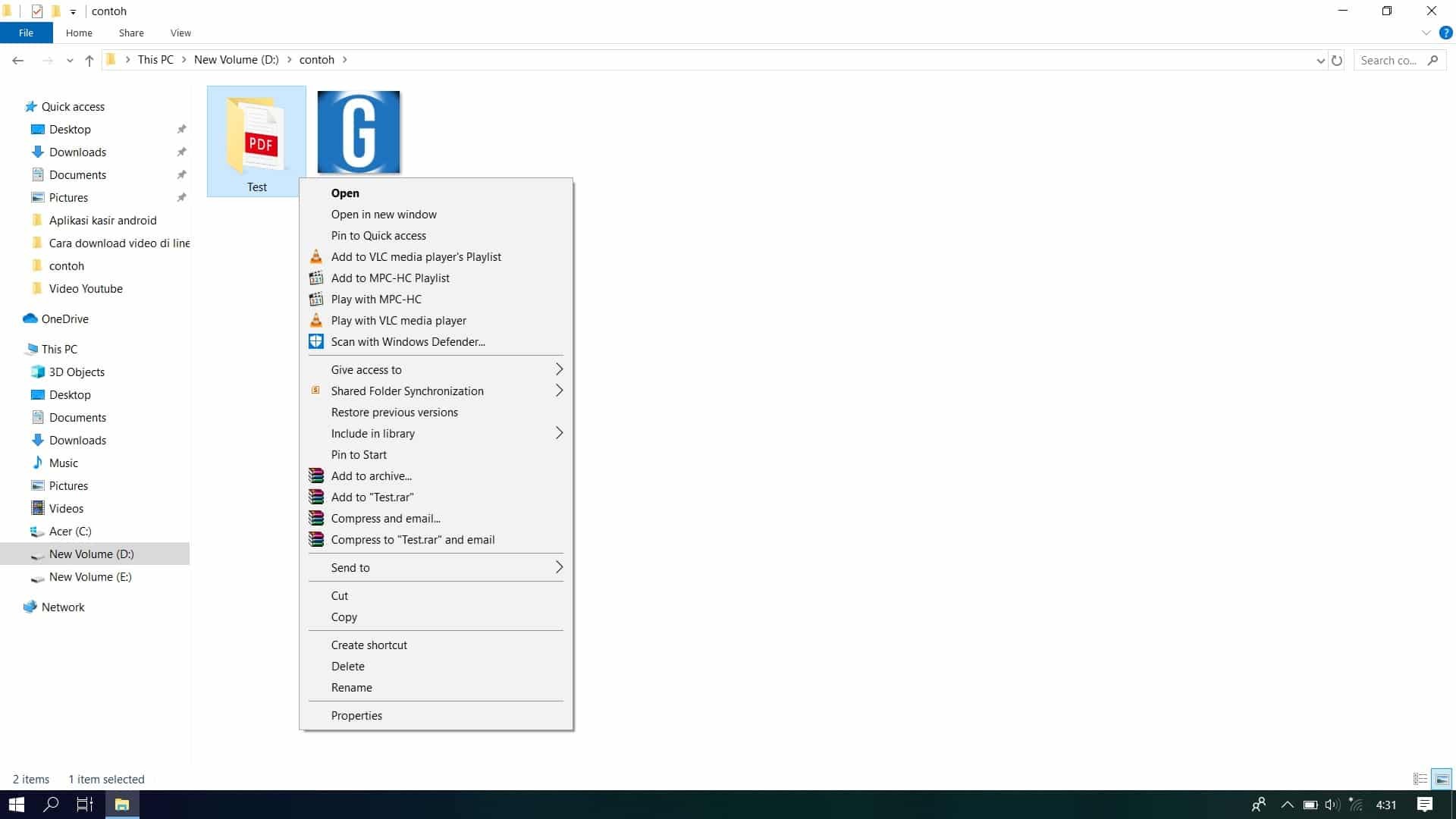 Add to Archive with WinRAR