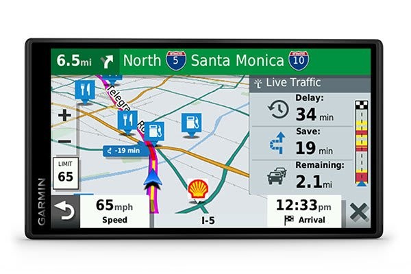 Garmin Drive app displaying traffic information