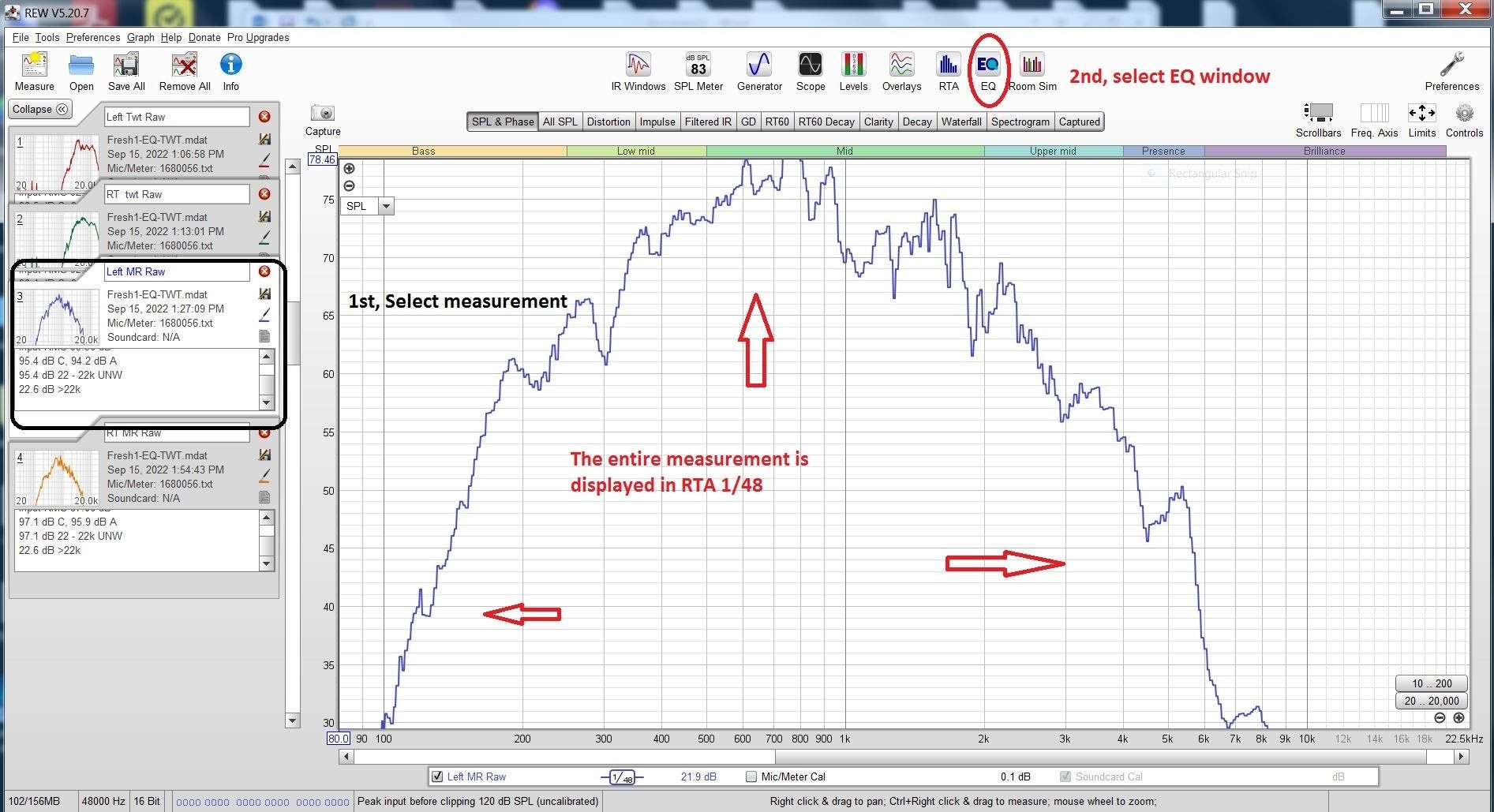 Measurement microphone and audio interface setup for car audio tuning