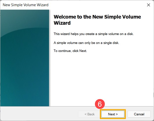 New Simple Volume Wizard