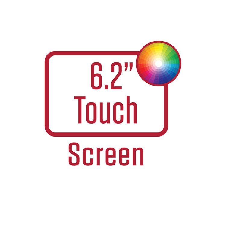 6.2 inch full color touchscreen for managing car multimedia