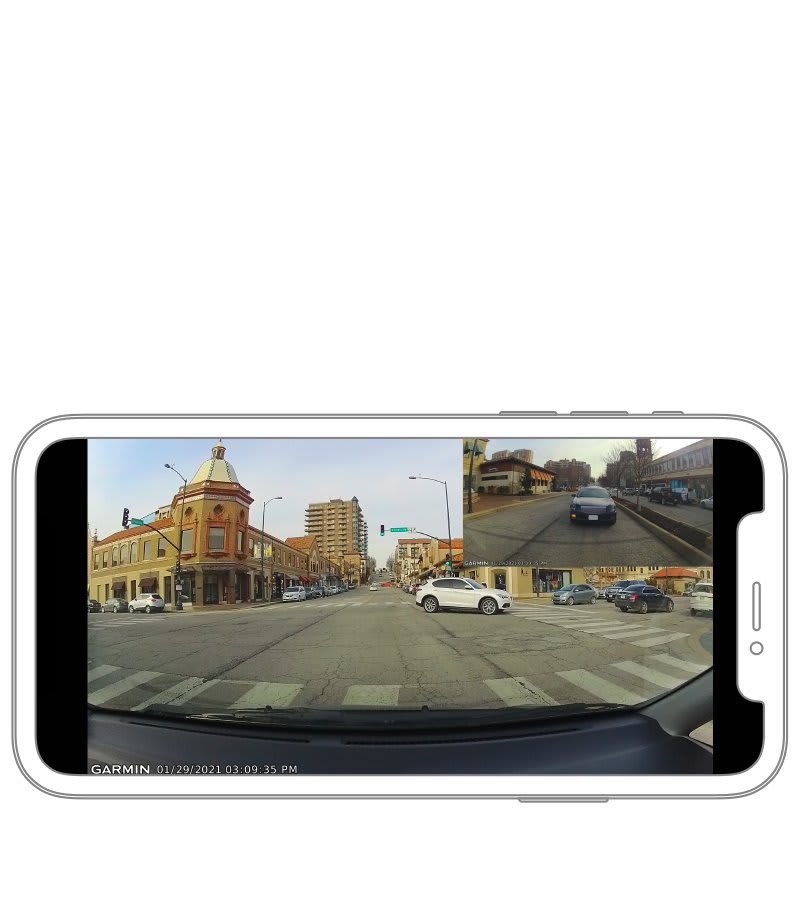 Garmin Dash Cam footage review interface