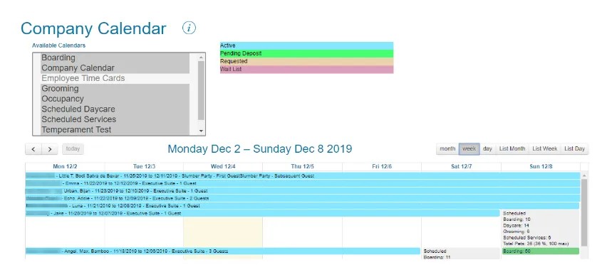 Pet day care software on a tablet