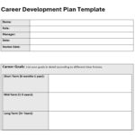 Sample Career Development Plan