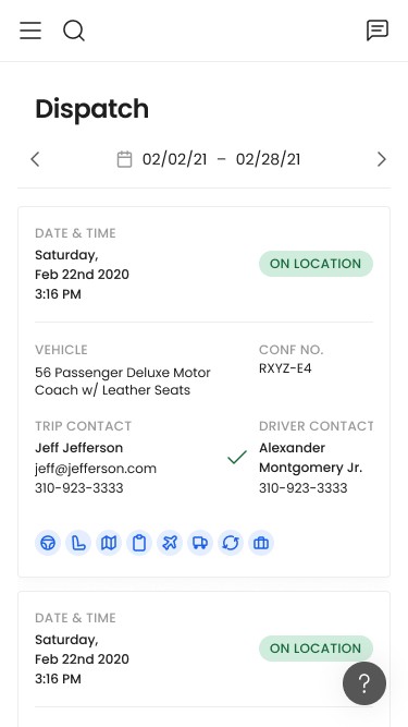 Technician using car service dispatch software on a tablet for real-time tracking and updates