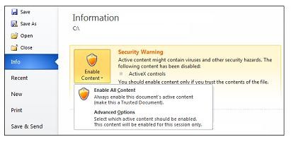Message Bar example with ActiveX controls