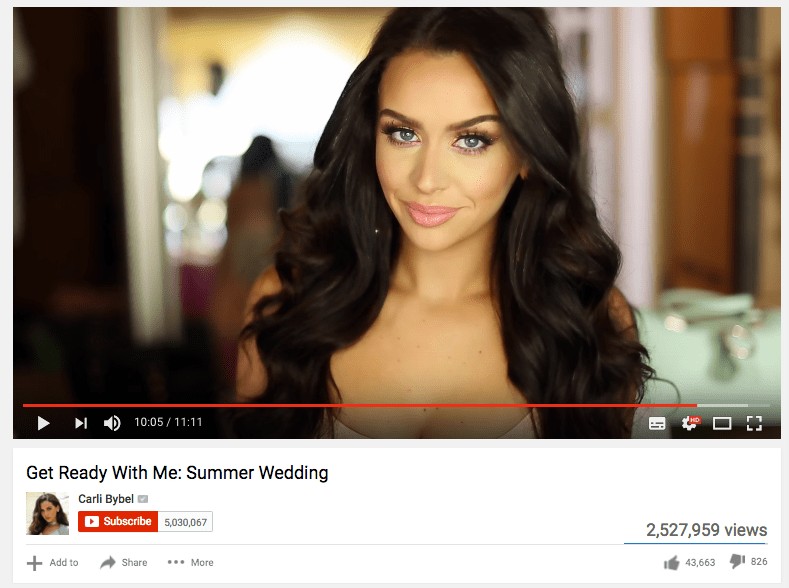 Carli Bybel soft natural makeup look for professional tutorials