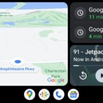 Android Auto powered by a phone and running on a car