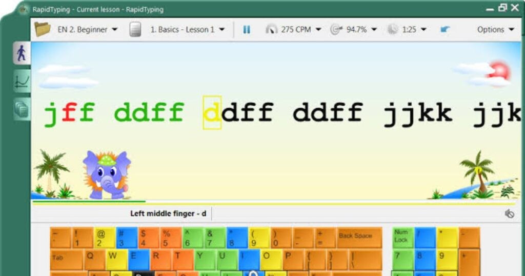 Rapid Typing Tutor for Effective Typing Skills