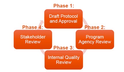 Audit phases depicted in a flowchart.