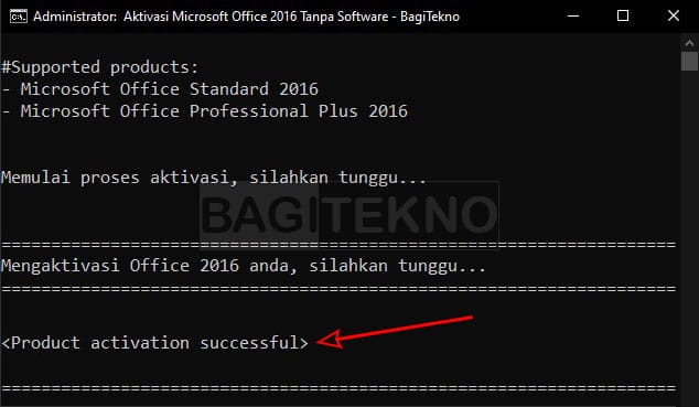 Successful Activation