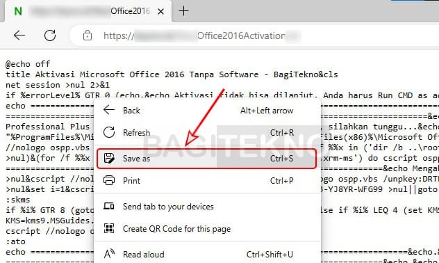 Saving Batch File