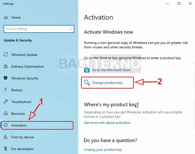 Activation Settings