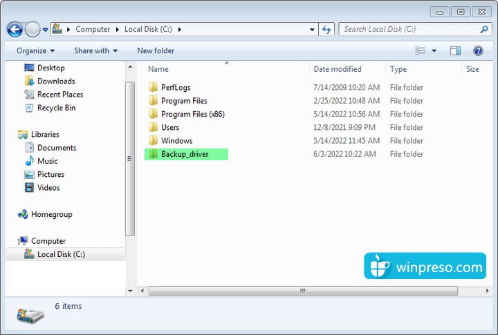 Create A Backup Folder