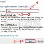 Steps to format DVD RW