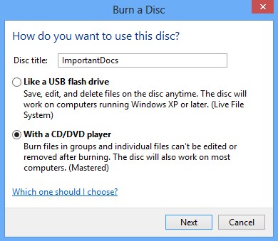 Cara burning file ke CD tanpa software apapun
