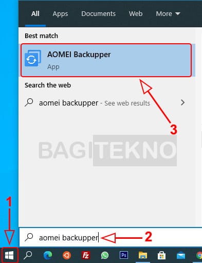 Creating a system image backup