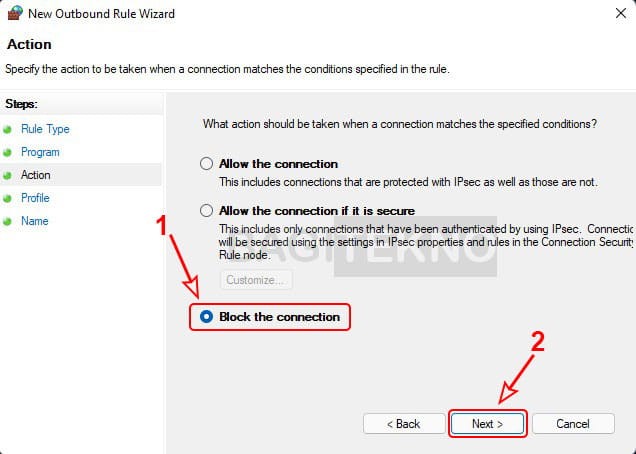 Memblokir koneksi internet lewat Windows Firewall