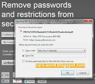 Download unlocked PDF file from iLovePDF