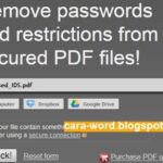 Upload PDF file to remove password with iLovePDF