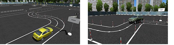 Image of a car driving software interface with a user-friendly layout, showing data visualization and customizable settings