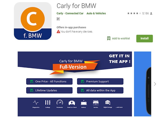 Carly for BMW Interface