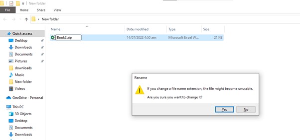 Changing file name