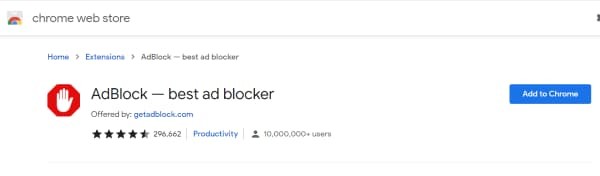 AdBlock installation on Chrome