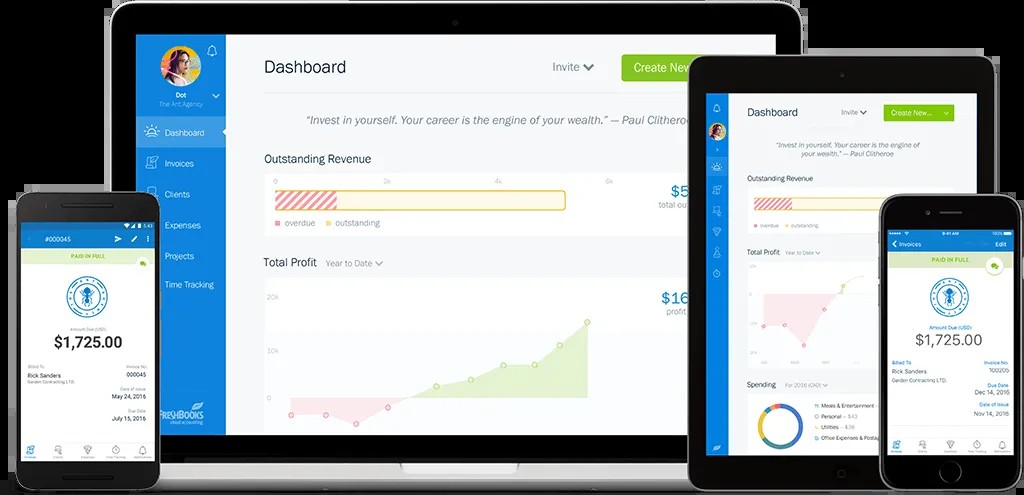 Landscaping business software across devices