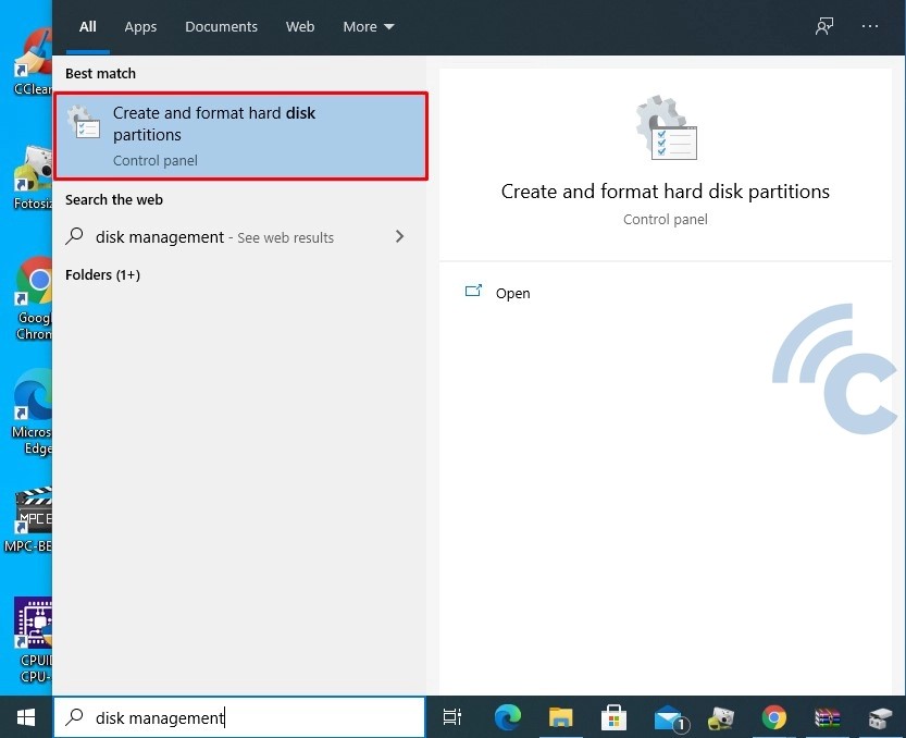 Disk Management Interface