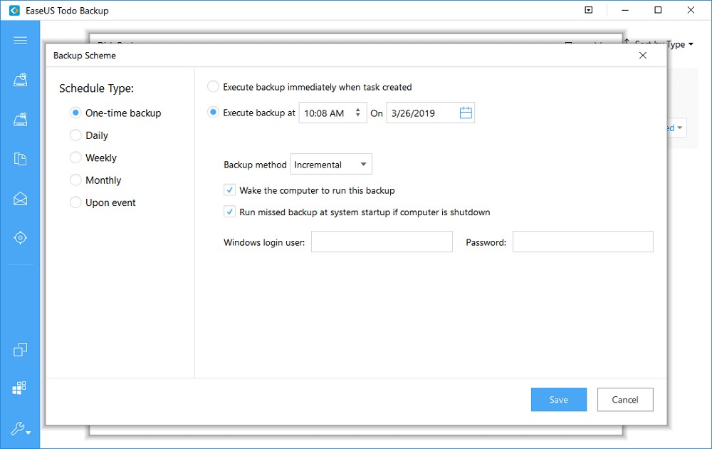 Enable Backup Schedule