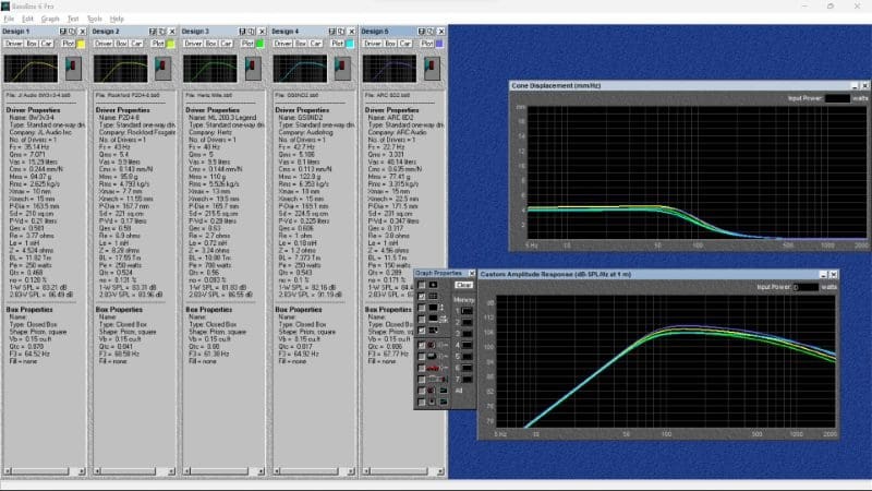 Car Subwoofer Enclosure Design Software Interface