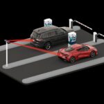 Hamilton ExpressPass LPR system installed at a car wash facility, showing a car entering the wash bay