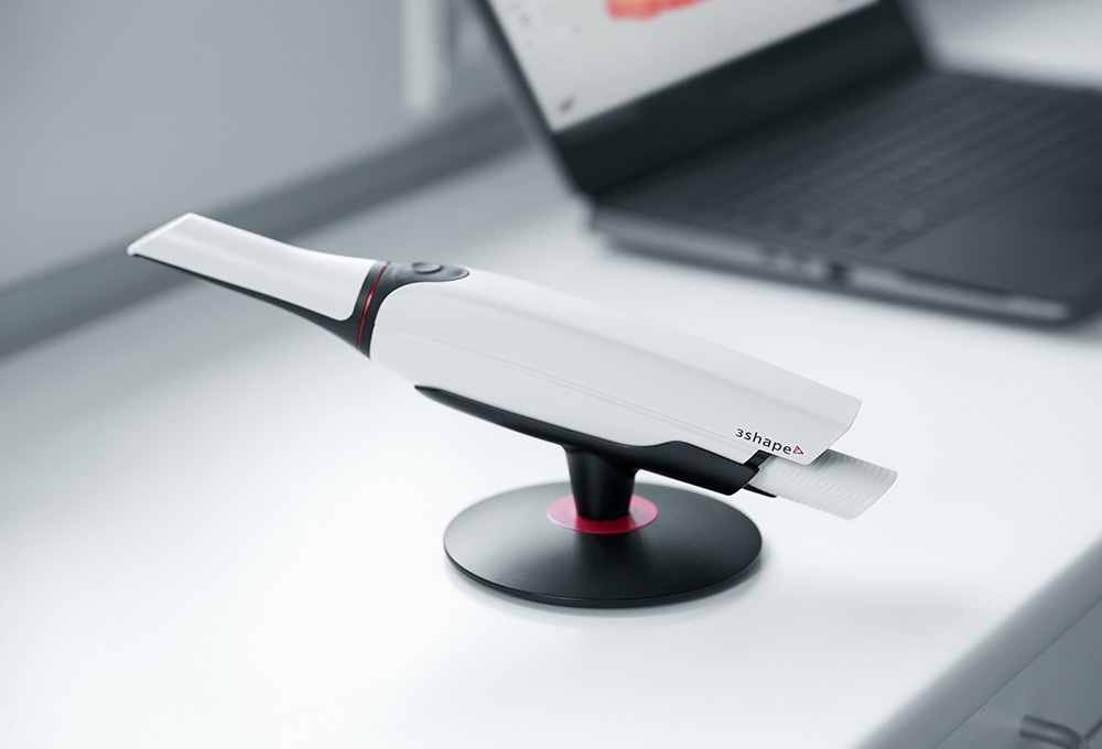 Dental Professional Using 3Shape TRIOS Intraoral Scanner