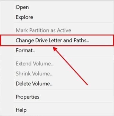Changing the drive letter and paths