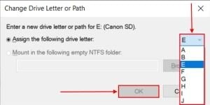 Creating a new letter on the SD card