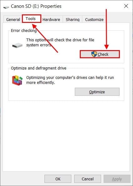 Checking for malfunctions