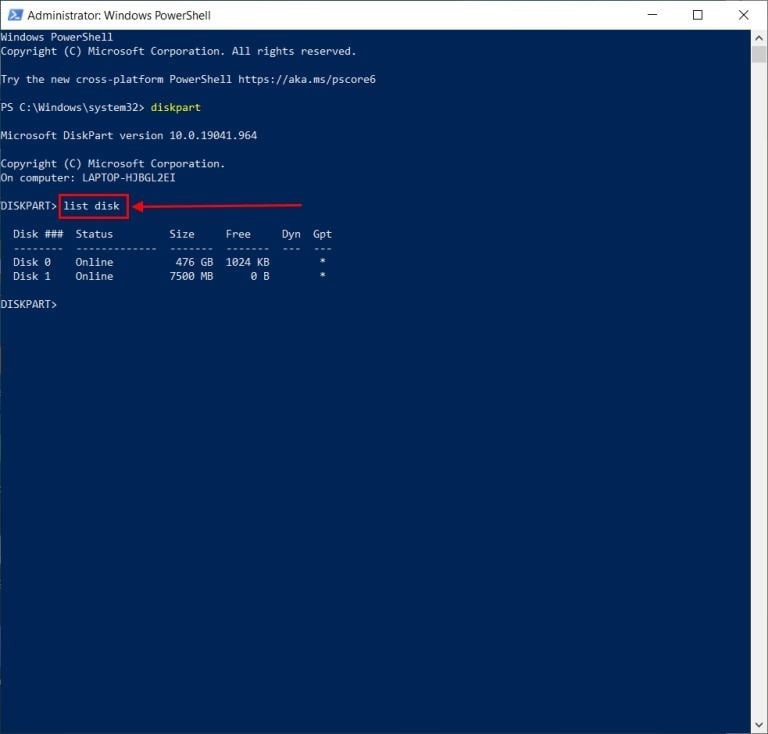 Inputting list disk