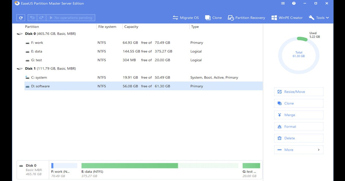 EaseUS Data Recovery Software Interface
