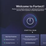 Fortect Dashboard with Malware Protection