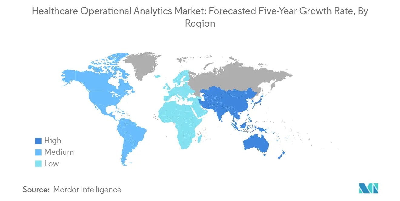 Market Analysis of Healthcare Operational Analytics Market: Forecasted Growth Rate by Region