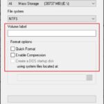 HP USB Disk Storage Format Tool Interface
