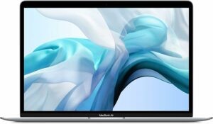 MacBook Air 13 inch laptop displaying its compact form factor
