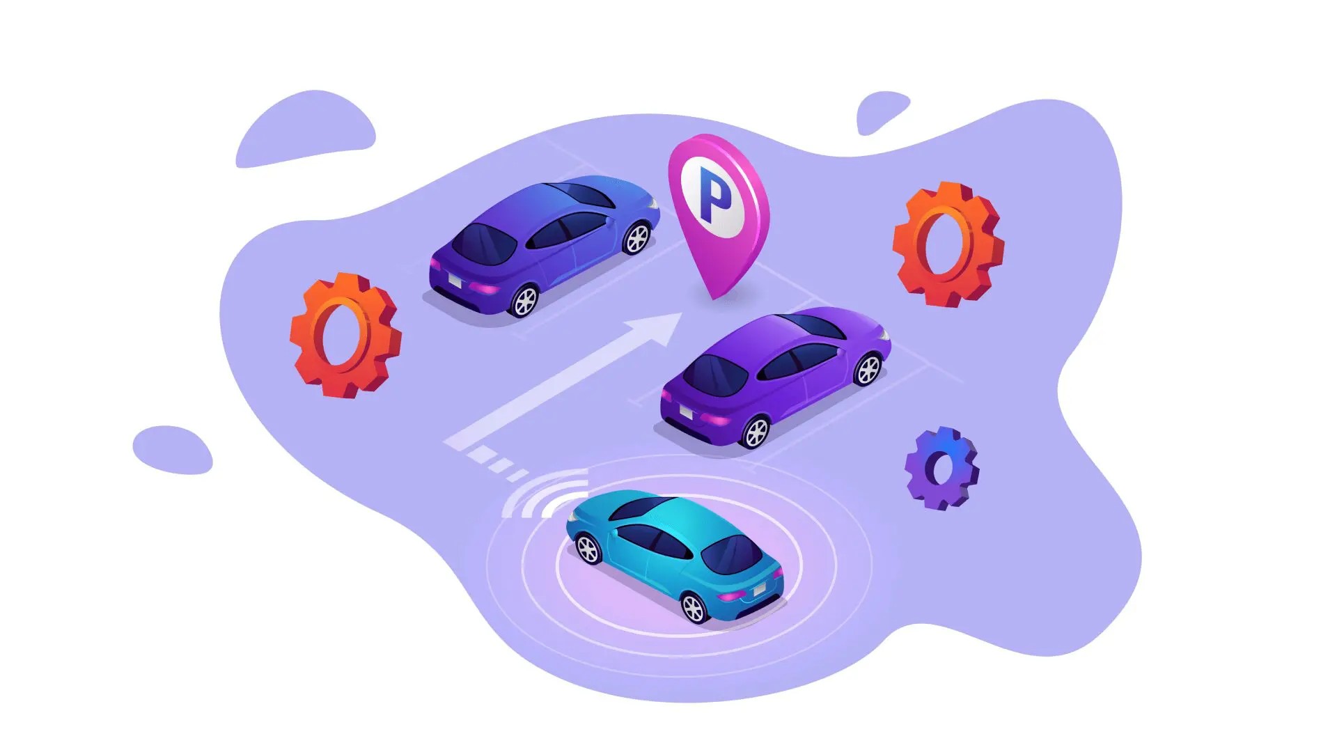 Parking sensors detecting available spaces
